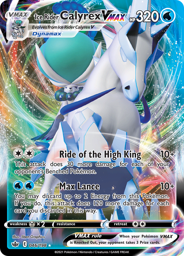 Ice Rider Calyrex VMAX - 46/198 - SWSH6: Chilling Reign (Holo Rare VMAX) — 