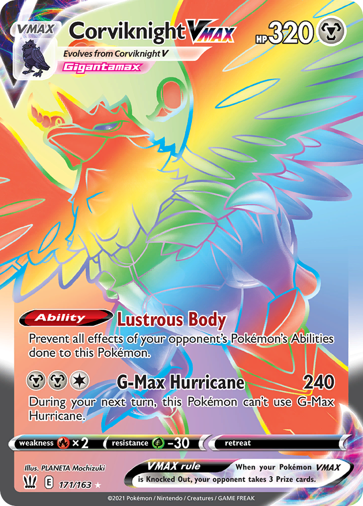 Corviknight VMAX - 171/163 - SWSH5: Battle Styles (Secret Rare) — SWSH05: Battle Styles