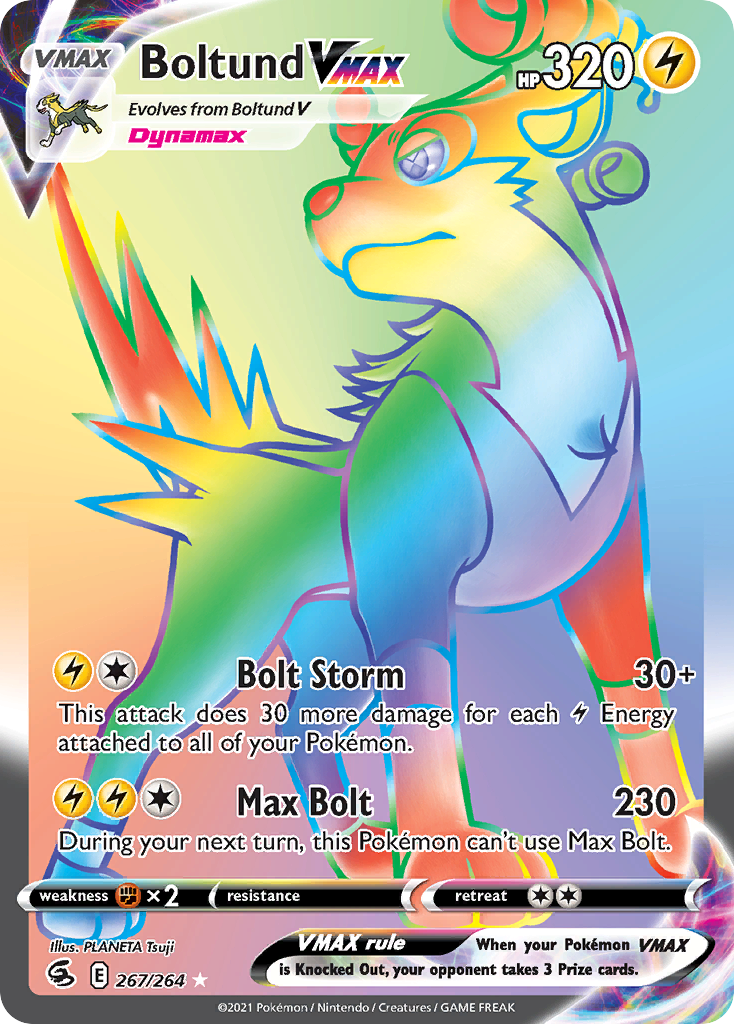 Boltund VMAX - 267/264 - SWSH8: Fusion Strike (Secret Rare) — SWSH08: Fusion Strike