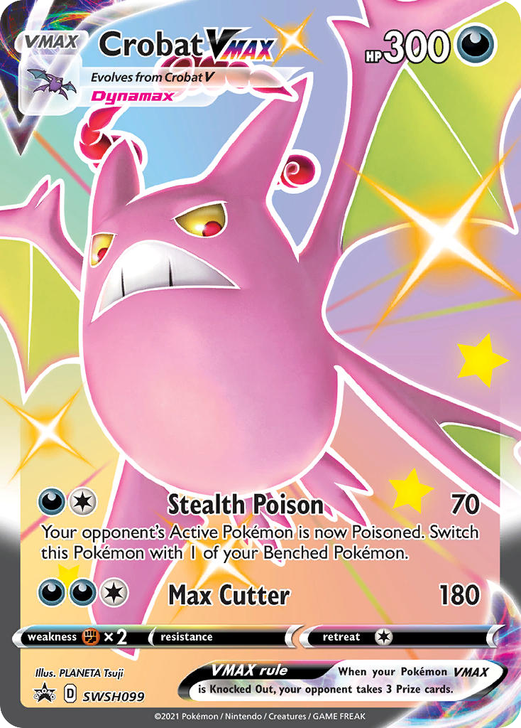 Crobat VMAX - SWSH099/307 - SWSHP: SWSH Black Star Promos (None) — SWSH: Sword & Shield Promo Cards