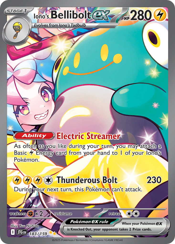Iono's Bellibolt ex - 183/159 - SV09: Journey Together (Special illustration rare) — SV09: Journey Together