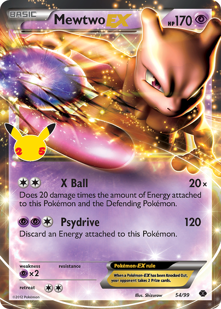 Mewtwo EX - Celebrations: Classic Collection (CCC) — Celebrations