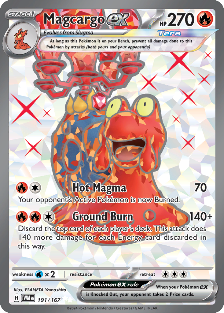 Magcargo ex - 191/167 - SV06: Twilight Masquerade (Ultra Rare) — SV06: Twilight Masquerade