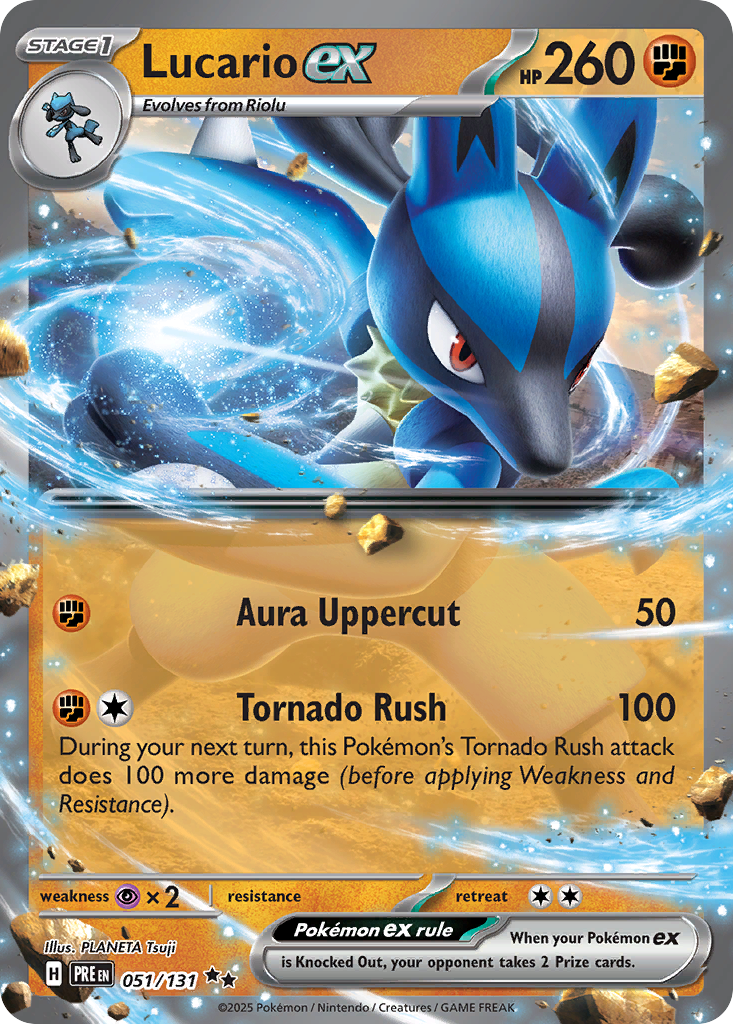 Lucario ex - 051/131 - SV08.5: Prismatic Evolutions (Double rare) — SV: Prismatic Evolutions