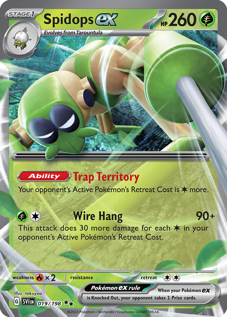 Spidops ex - 019/198 - SV01: Scarlet & Violet (Double rare) — SV01: Scarlet & Violet Base Set