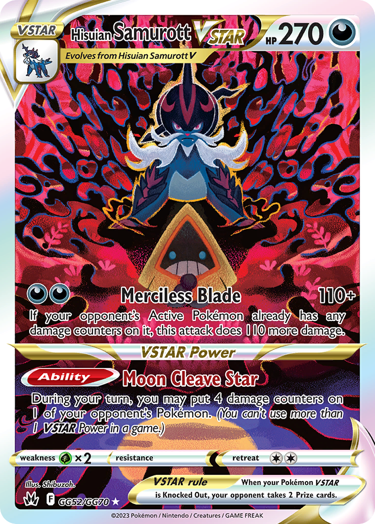 Hisuian Samurott VSTAR - GG52/159 - SWSH12.5: Crown Zenith (Ultra Rare) — Crown Zenith
