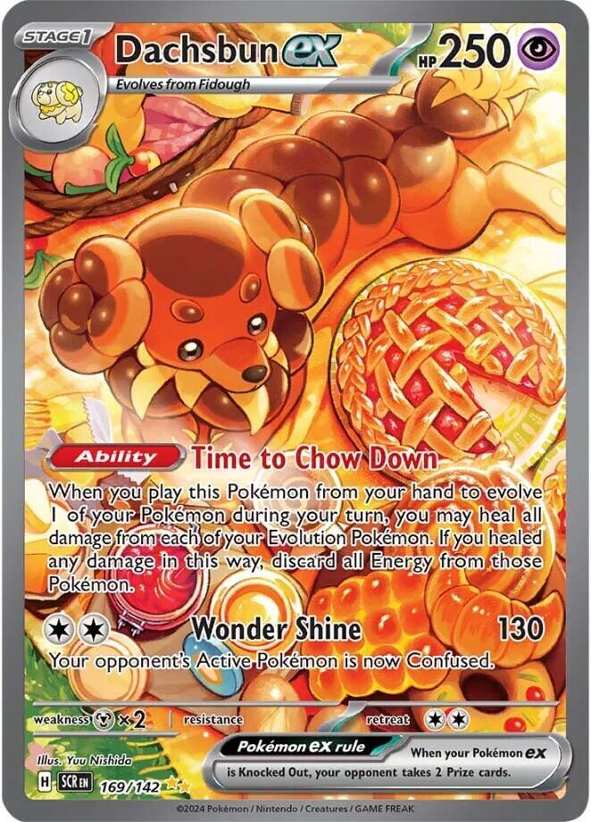 Dachsbun ex - 169/142 - SV07: Stellar Crown (Special illustration rare) — SV07: Stellar Crown