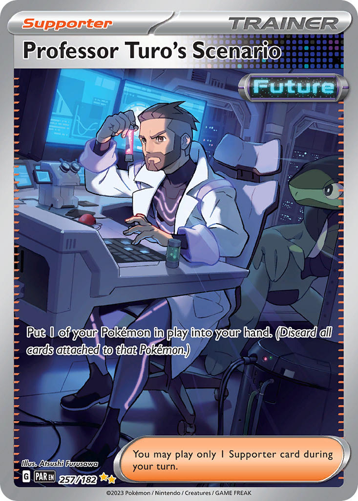 Professor Turo's Scenario - 257/182 - SV04: Paradox Rift (Special illustration rare) — SV04: Paradox Rift