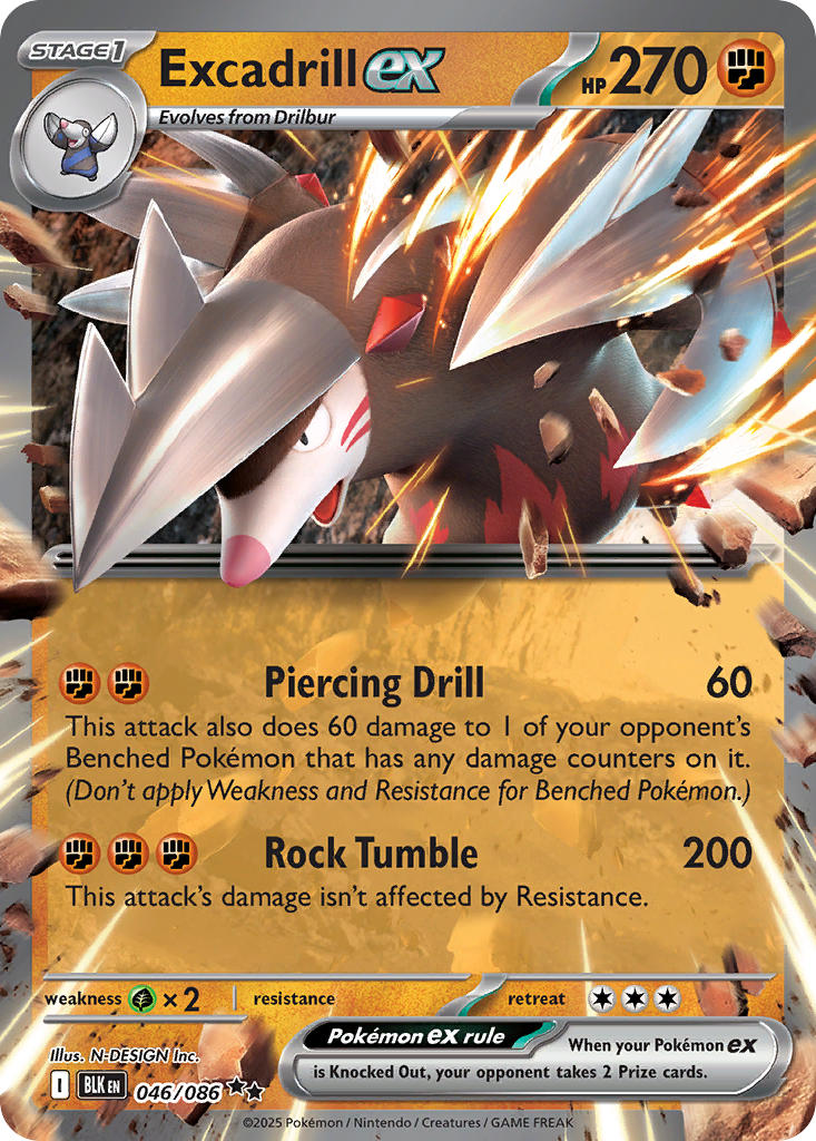 Excadrill ex - 046/86 - SV10.5B: Black Bolt (Double rare) — SV: Black Bolt