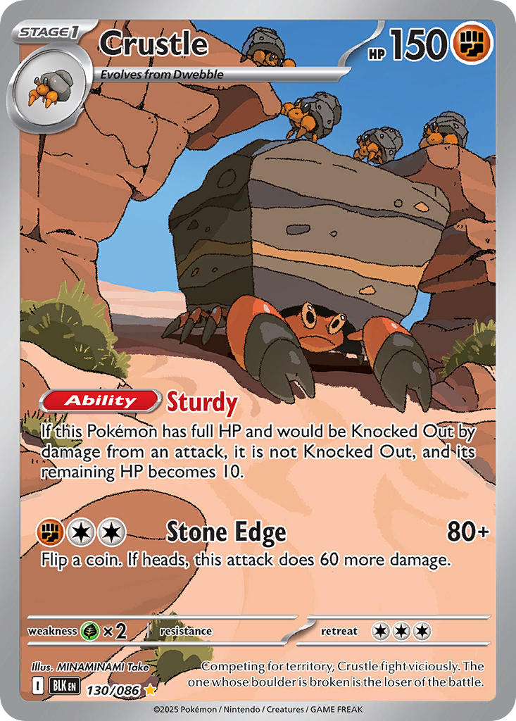 Crustle - 130/086 - SV: Black Bolt (BLK) — SV: White Flare