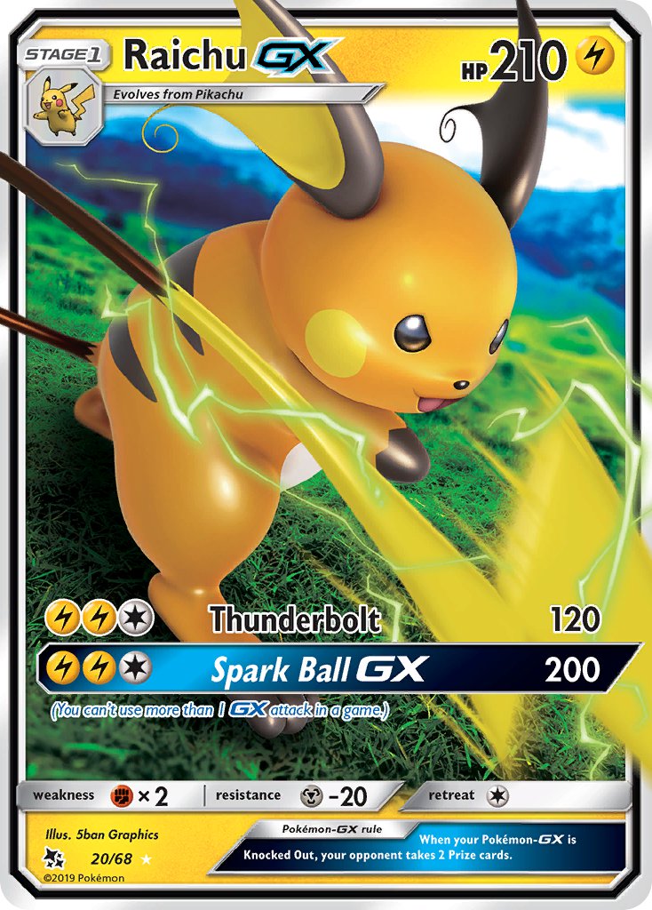 Raichu GX - Hidden Fates (HIF) — Hidden Fates