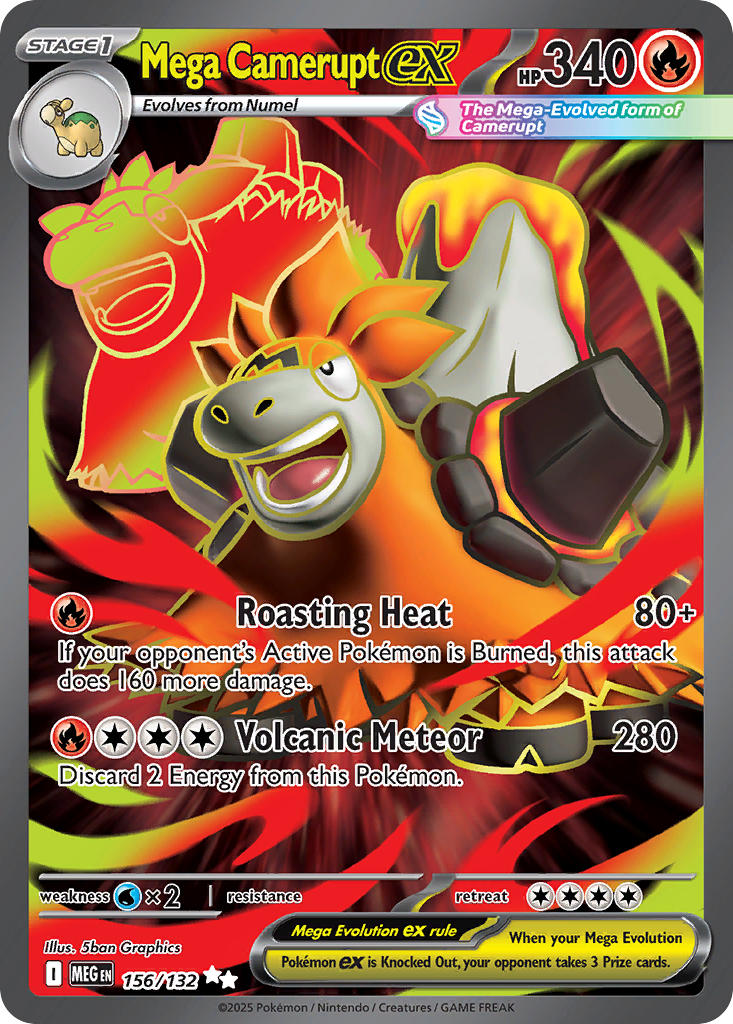Mega Camerupt ex - 156/132 - ME01: Mega Evolution (MEG) — ME01: Mega Evolution