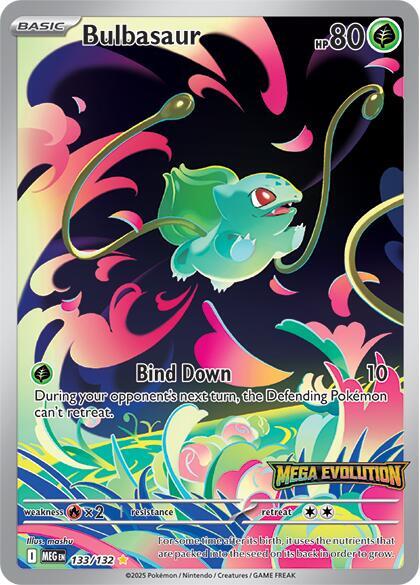 Bulbasaur - 133/132 (Mega Evolution Stamped) - Miscellaneous Cards & Products (MCAP) — ME01: Mega Evolution