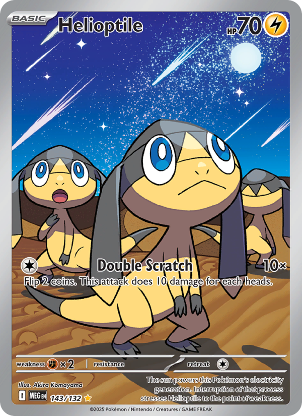 Helioptile - 143/132 - ME01: Mega Evolution (Illustration rare) — ME01: Mega Evolution