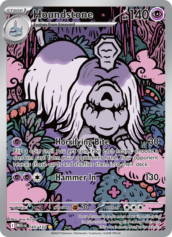 Houndstone - 145/132 - ME01: Mega Evolution (Illustration rare) — ME01: Mega Evolution