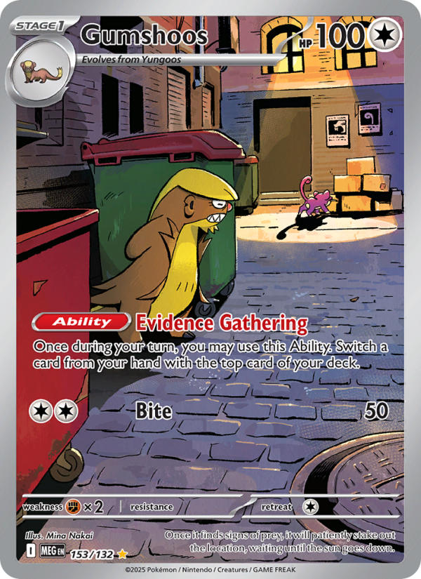 Gumshoos - 153/132 - ME01: Mega Evolution (Illustration rare) — ME01: Mega Evolution