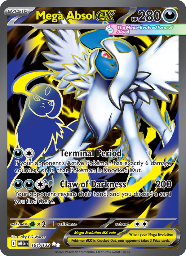 Mega Absol ex - 161/132 - ME01: Mega Evolution (Ultra Rare) — ME01: Mega Evolution