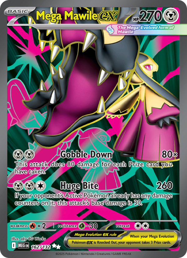 Mega Mawile ex - 162/132 - ME01: Mega Evolution (Ultra Rare) — ME01: Mega Evolution