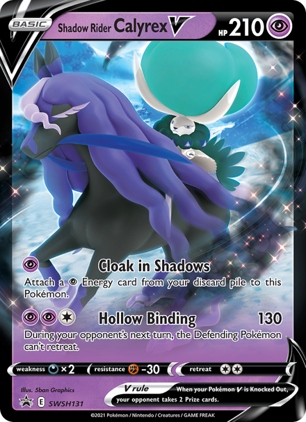 Shadow Rider Calyrex V - SWSH131/107 - SWSHP: SWSH Black Star Promos (None) — SWSH: Sword & Shield Promo Cards