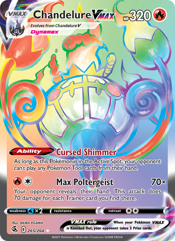 Chandelure VMAX - 265/264 - SWSH8: Fusion Strike (Secret Rare) — SWSH08: Fusion Strike
