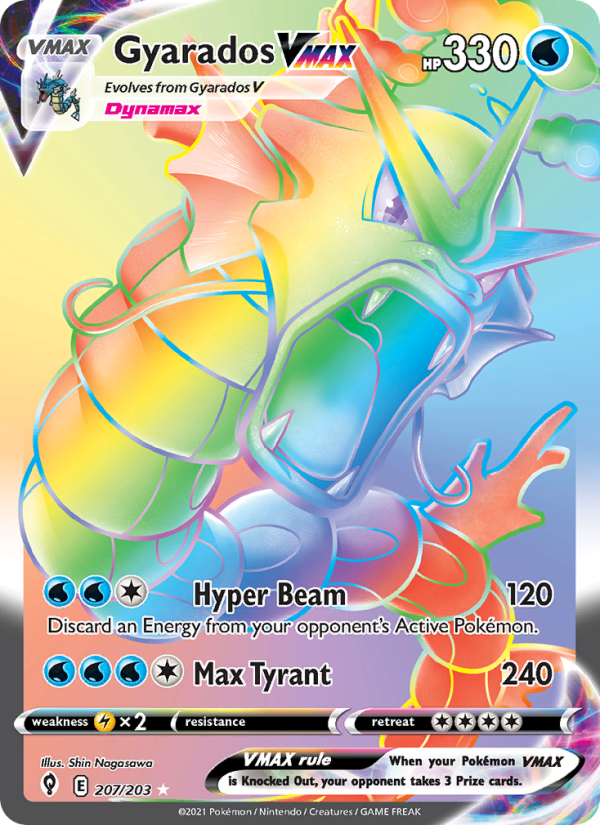 Gyarados VMAX - 207/203 - SWSH7: Evolving Skies (Secret Rare) — SWSH07: Evolving Skies