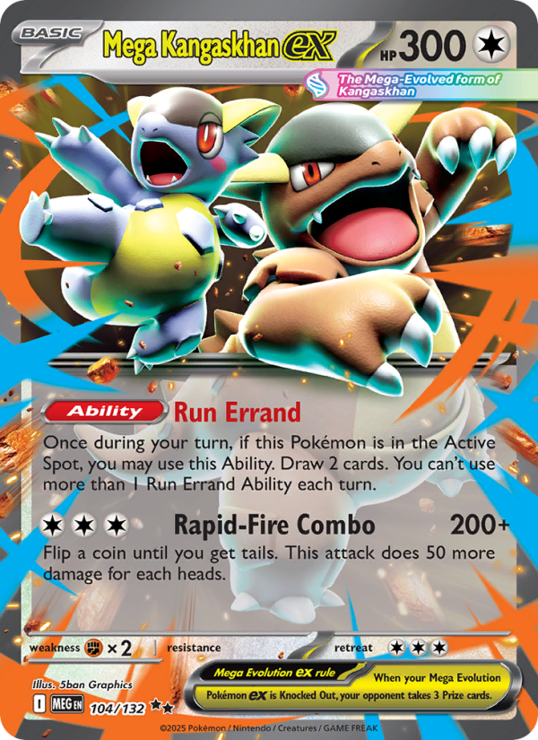 Mega Kangaskhan ex - 104/132 - ME01: Mega Evolution (Double rare) — ME01: Mega Evolution