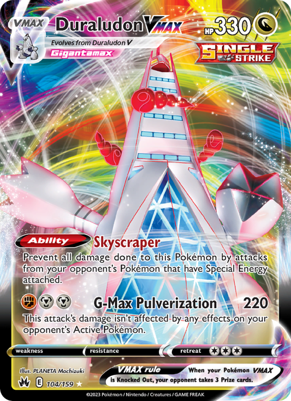 Duraludon VMAX - 104/159 - SWSH12.5: Crown Zenith (Holo Rare VMAX) — Crown Zenith