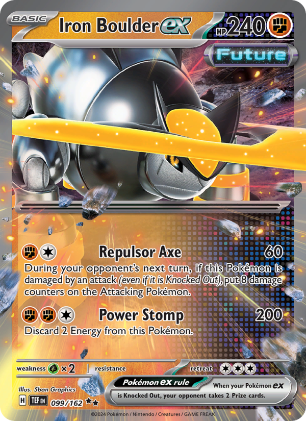 Iron Boulder ex - 099/162 - SV05: Temporal Forces (Double rare) — SV05: Temporal Forces