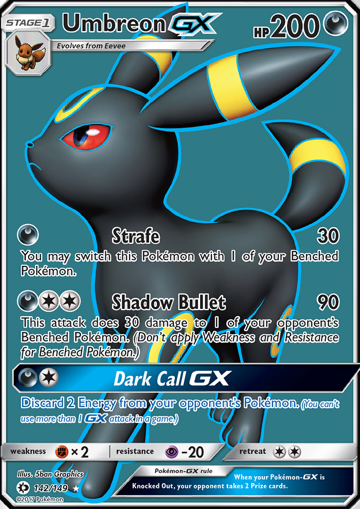 Umbreon GX - 142/149 - SM1: Sun & Moon (Ultra Rare) — SM Base Set