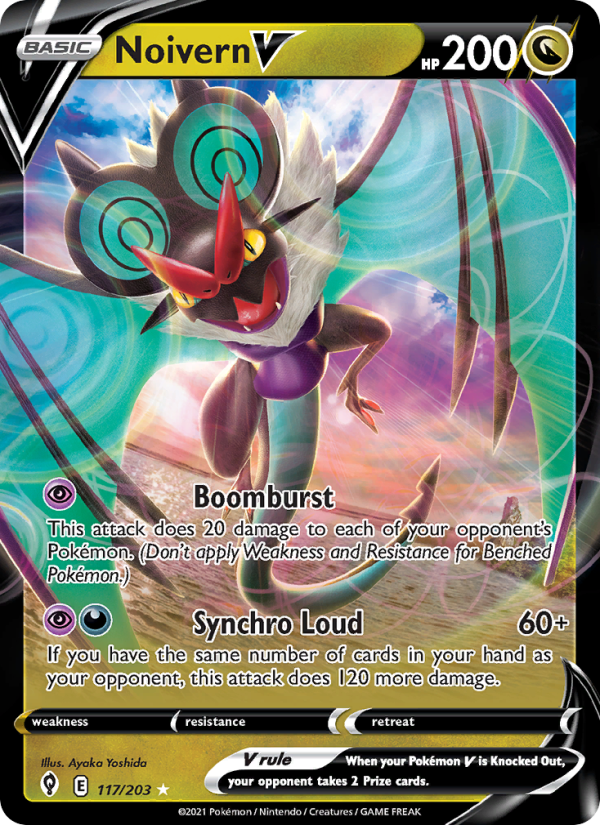 Noivern V - 117/203 - SWSH7: Evolving Skies (Holo Rare V) — SWSH07: Evolving Skies