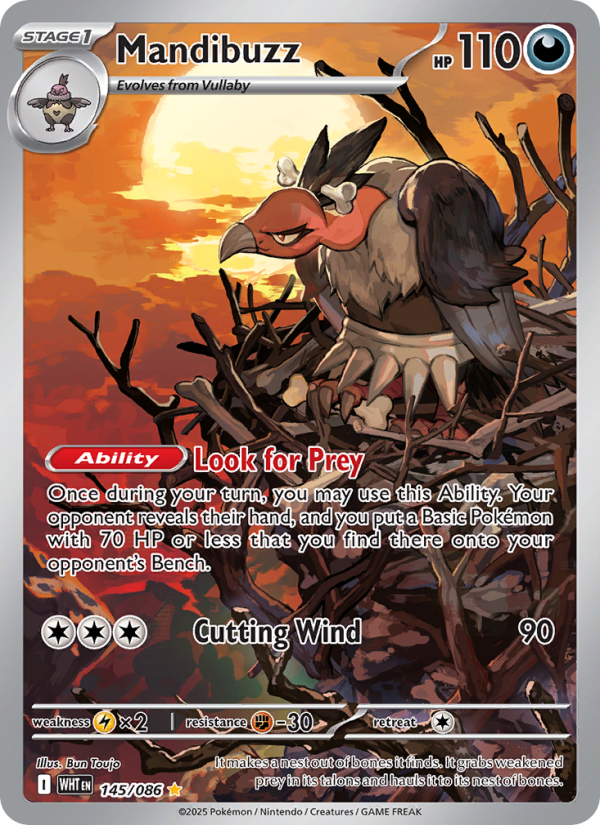Mandibuzz - 145/86 - SV10.5W: White Flare (Illustration rare) — SV: White Flare