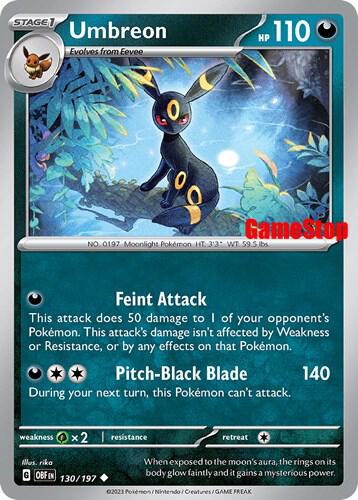 Umbreon - 130/197 (GameStop Exclusive) - Miscellaneous Cards & Products (MCAP) — SV03: Obsidian Flames