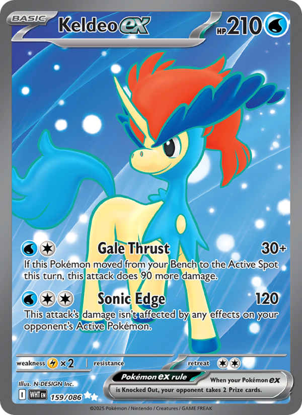 Keldeo ex - 159/86 - SV10.5W: White Flare (Ultra Rare) — SV: White Flare