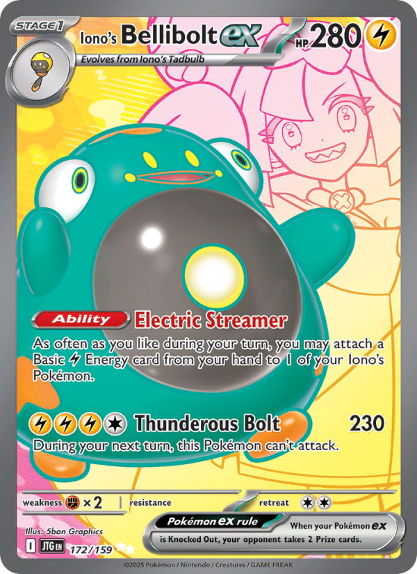 Iono's Bellibolt ex - 172/159 - SV09: Journey Together (Ultra Rare) — SV09: Journey Together