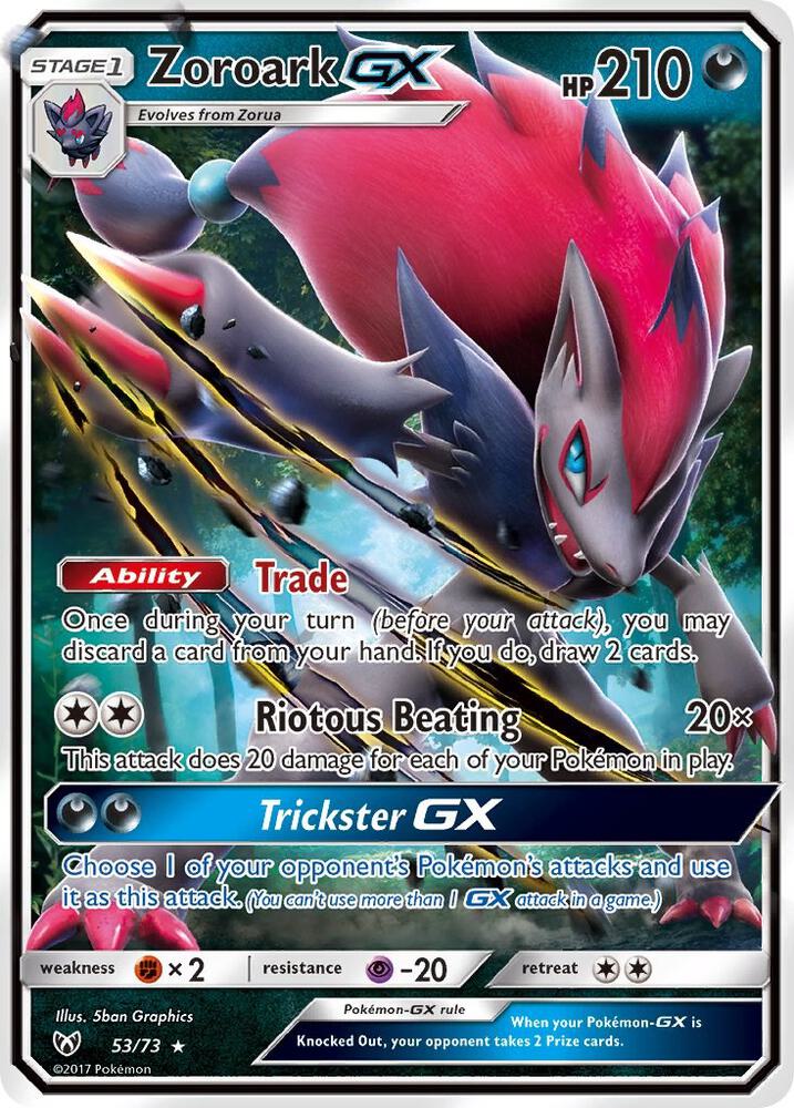 Zoroark GX - 53/73 - SM3.5: Shining Legends (Ultra Rare) — Shining Legends