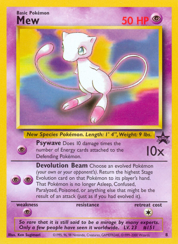 Mew - 8/53 - BASEP: Wizards Black Star Promos (Common) — WOTC Promos