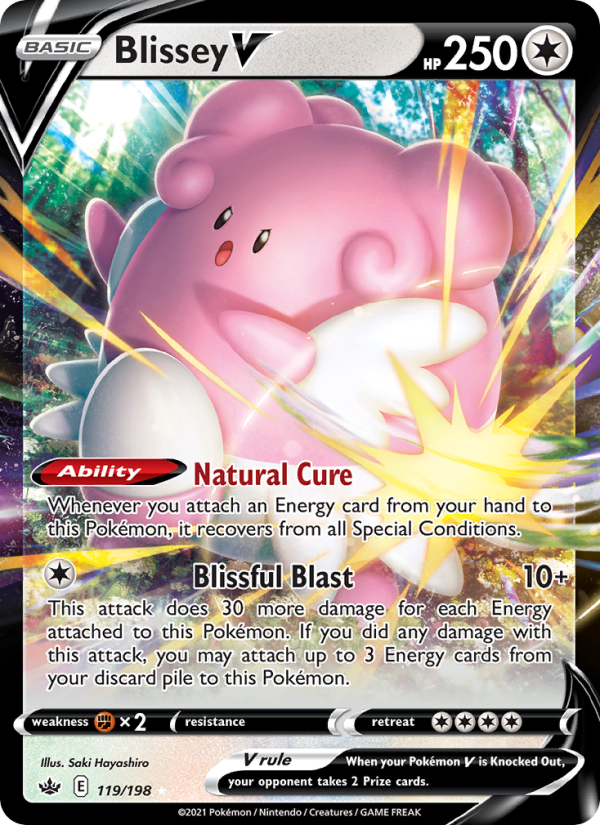 Blissey V - 119/198 - SWSH6: Chilling Reign (Holo Rare V) — SWSH06: Chilling Reign
