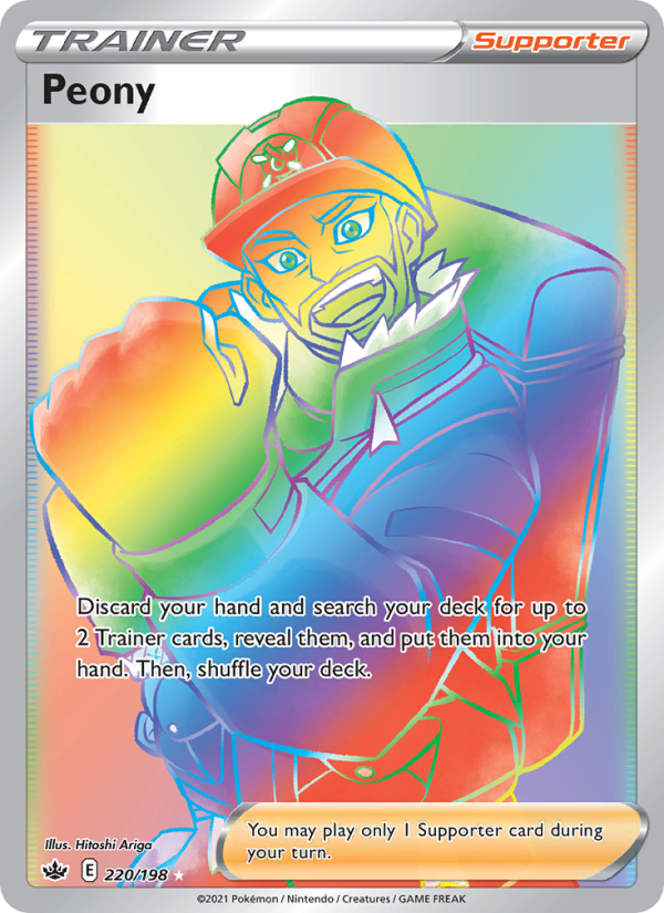 Peony - 220/198 - SWSH6: Chilling Reign (Secret Rare) — SWSH06: Chilling Reign