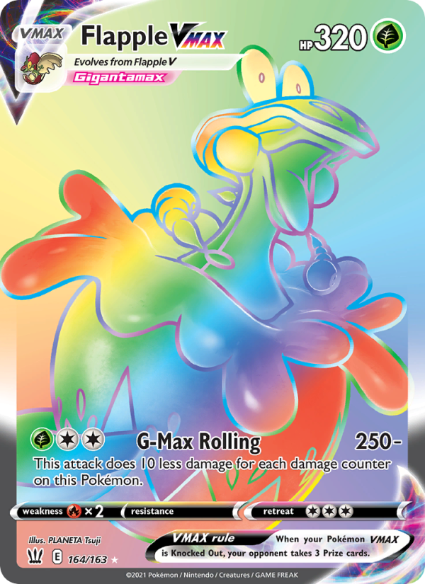 Flapple VMAX - 164/163 - SWSH5: Battle Styles (Secret Rare) — SWSH05: Battle Styles