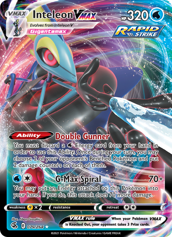 Inteleon VMAX - 79/264 - SWSH8: Fusion Strike (Holo Rare VMAX) — SWSH08: Fusion Strike