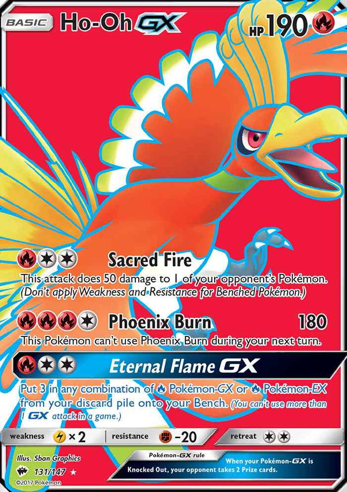 Ho-Oh GX - 131/147 - SM3: Burning Shadows (Ultra Rare) — SM - Burning Shadows