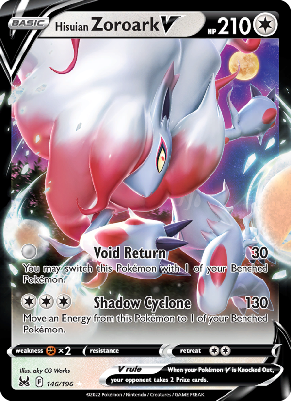 Hisuian Zoroark V - 146/196 - SWSH11: Lost Origin (Holo Rare V) — SWSH11: Lost Origin