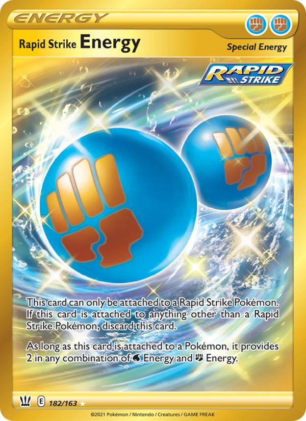 Rapid Strike Energy - 182/163 - SWSH5: Battle Styles (Secret Rare) — SWSH05: Battle Styles