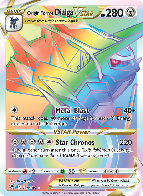 Origin Forme Dialga VSTAR - 198/189 - SWSH10: Astral Radiance (Secret Rare) — SWSH10: Astral Radiance
