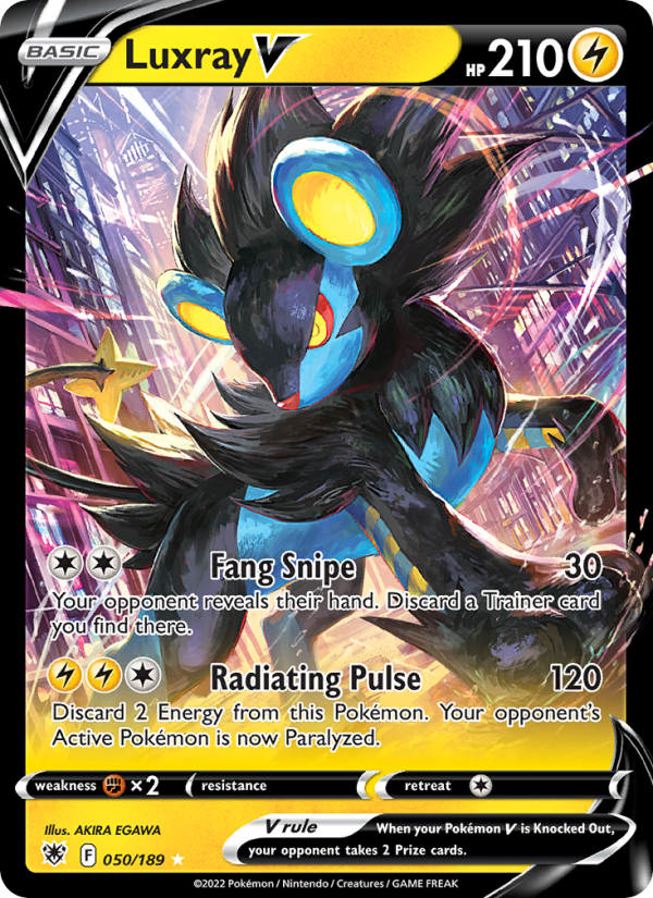 Luxray V - 050/189 - SWSH10: Astral Radiance (Holo Rare V) — SWSH10: Astral Radiance