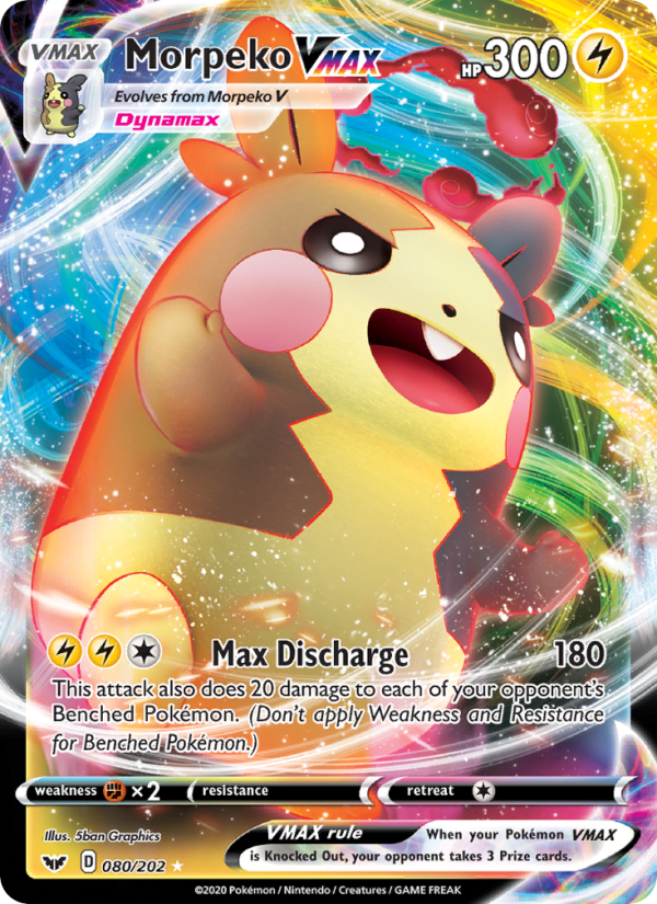 Morpeko VMAX - 80/202 - SWSH1: Sword & Shield (Holo Rare VMAX) — SWSH01: Sword & Shield Base Set