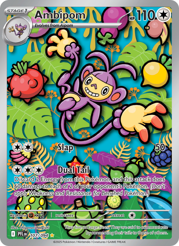 Ambipom - 107/94 - ME02: Phantasmal Flames (Illustration rare) — ME02: Phantasmal Flames
