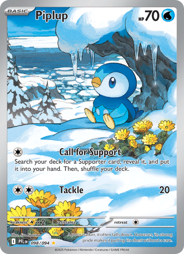 Piplup - 098/94 - ME02: Phantasmal Flames (Illustration rare) — ME02: Phantasmal Flames