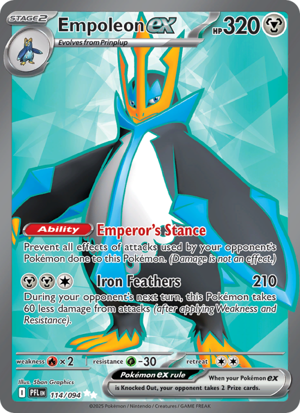 Empoleon ex - 114/94 - ME02: Phantasmal Flames (Ultra Rare) — ME02: Phantasmal Flames
