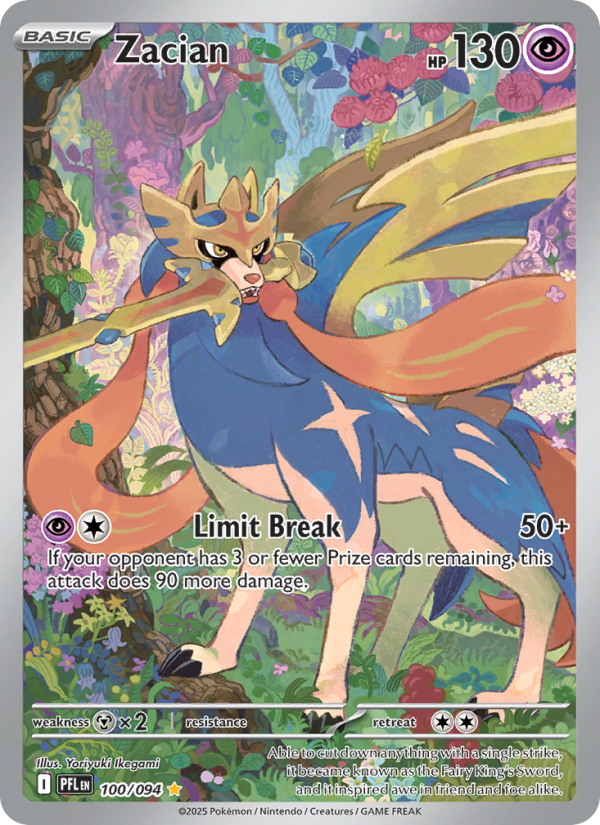 Zacian - 100/94 - ME02: Phantasmal Flames (Illustration rare) — ME02: Phantasmal Flames